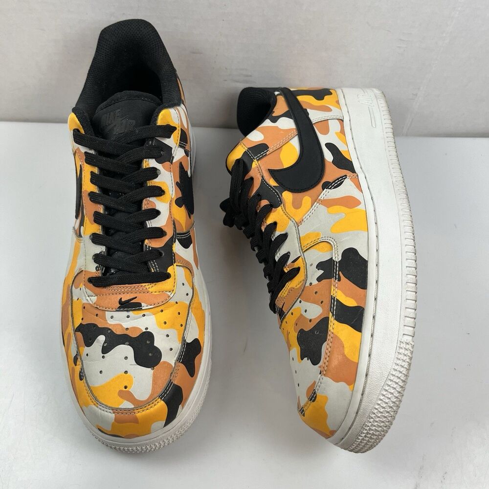 Nike Air Force 1 07 LV8 Orange Low Camo 823511-800 Mens Size 11 - Picture 4 of 10